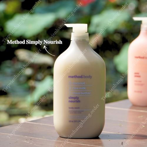Sữa tắm method xám - 828ml - Mỹ (Tặng mặt nạ thạch ủ trắng cao cấp)