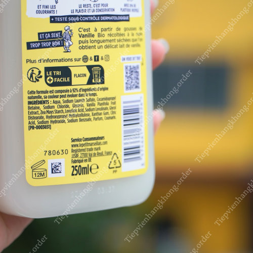 Sữa Tắm Le Petit Marseillais Lait de Vanille Bio 250ML