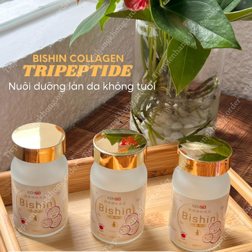 Viên Uống Đẹp Da Bishin Tripeptide Collagen Hộp 60 Viên