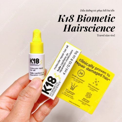 Dầu Dưỡng Tóc Phục Hồi Hư Tổn K18 Molecular Repair Hair Oil 4m