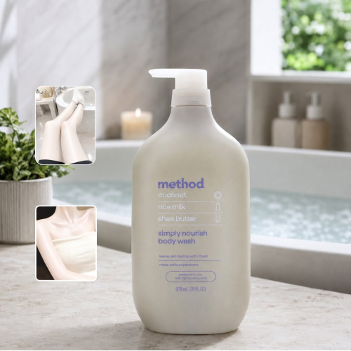 Sữa tắm method xám - 828ml - Mỹ (Tặng mặt nạ thạch ủ trắng cao cấp)