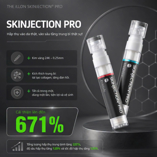 The iLLON Skinjection Pro Peptide Kit – Liệu Trình Cấy Vi Điểm Không Kim Trẻ Hóa, Nâng Cơ Và Tăng Sinh Collagen