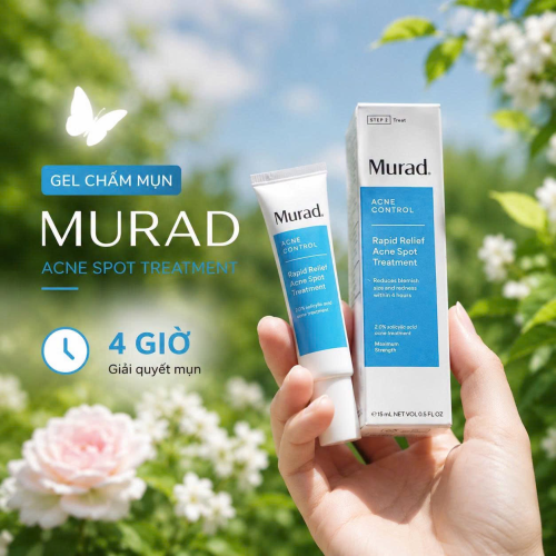 Murad Rapid Relief Acne Spot Treatment 15ml – Gel chấm mụn giảm sưng viêm nhanh chóng