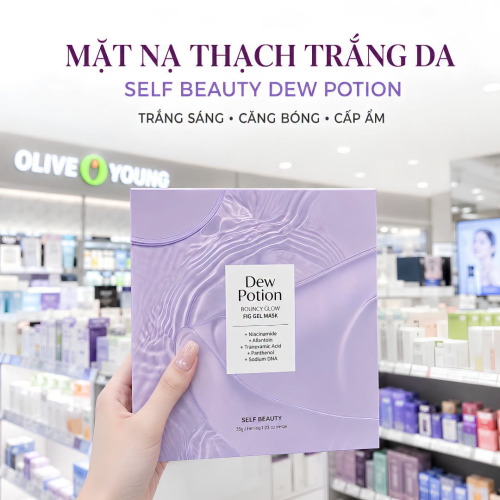 Mặt nạ thạch Self Beauty Dew Potion Bouncy Glow Fig Gel Mask – Cấp ẩm sâu, da căng bóng như Glass Skin