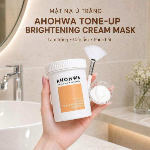 Mặt nạ kem ủ kích trắng AHOHWA Tone-Up Brightening Cream Mask