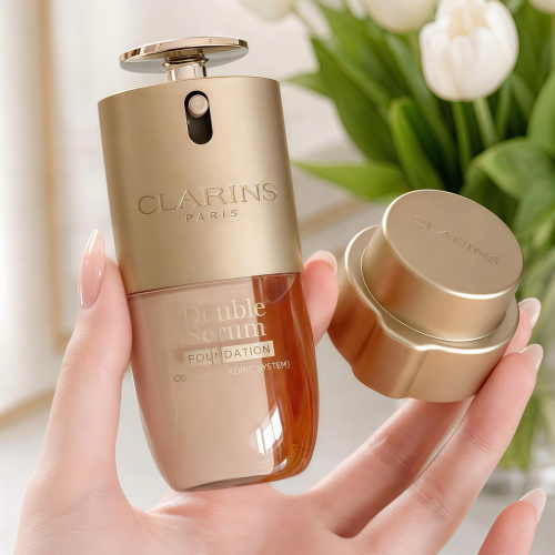Kem Nền Clarins Double Serum Foundation 30ml Tone L1C Dưỡng Ẩm, Căng Bóng Tự Nhiên
