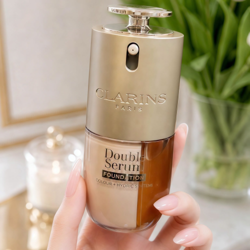 Kem Nền Clarins Double Serum Foundation 30ml Tone L1C Dưỡng Ẩm, Căng Bóng Tự Nhiên