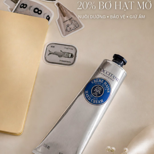 Kem tay L'occitane bơ hạt mỡ (Tặng mặt nạ thạch ủ trắng cao cấp)