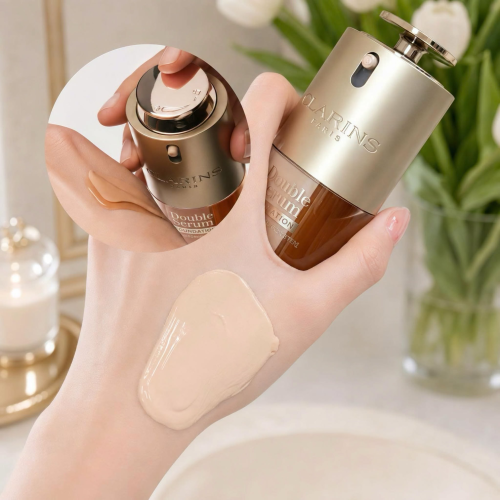 Kem Nền Clarins Double Serum Foundation 30ml Tone L1C Dưỡng Ẩm, Căng Bóng Tự Nhiên