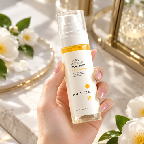 Xịt Khoáng Dưỡng Chất Hai Lớp Camellia Blossom Dual Mist MU 100ml