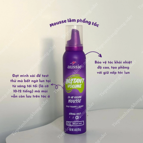 Kem Mousse Tạo Kiểu Tóc Giữ Nếp Làm Phồng Chân Tóc Aussie Volume Mousse