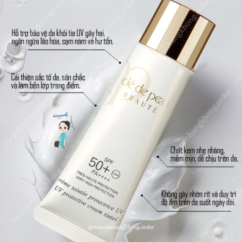 Kem Chống Nắng Cle De Peau Nâng Tone 30Ml Túyp Dài