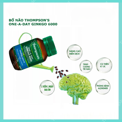 Viên Uống Bổ Não Thompsons Ginkgo 6000mg 60 Viên
