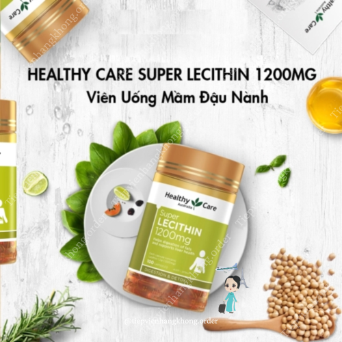 Viên Uống Mầm Đậu Nành Healthycare Lecithin 1200Mg 100 Viên
