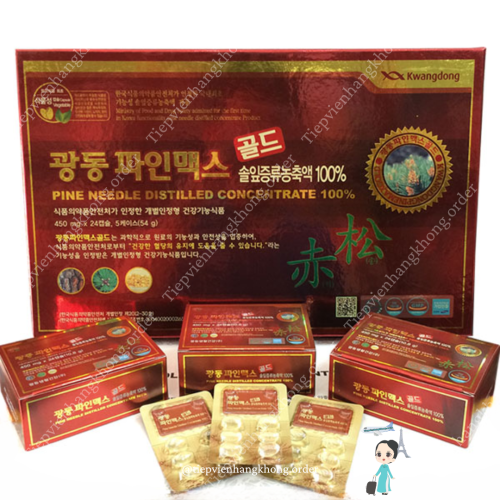 Tinh Dầu Thông Đỏ Kwangdong Hộp 120 Viên