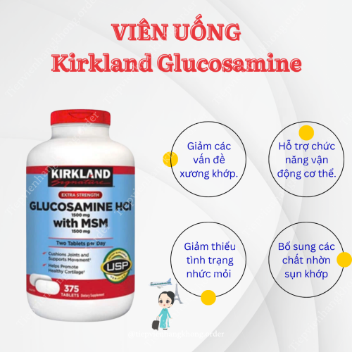 Glucosamine Msm 1500Mg Usa Viên Uống Cải Thiện Vấn Đề Xương Khớp