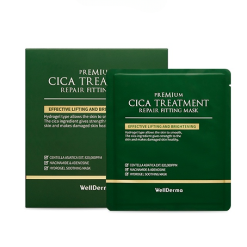 Mặt Nạ Thạch Rau Má Cho Da Mụn Wellderma Premium Cica Treatment