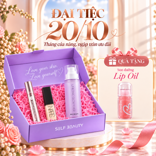 ĐẠI TIỆC 20/10 – COMBO TRANG ĐIỂM SELF BEAUTY & NARS TẶNG SON DƯỠNG LIP OIL