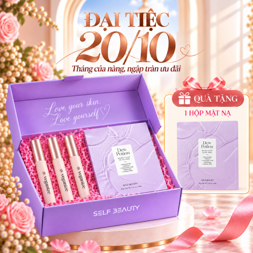 ĐẠI TIỆC 20/10 – COMBO 3 SON SELF BEAUTY VEGANIZE TẶNG 1 HỘP MẶT NẠ DƯỠNG DA