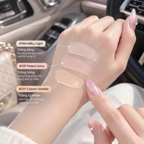 Combo Cushion Self Beauty Chiffon (Mới) + Xịt Khoá Nền Makeup Self Beauty Glow Fixer (50ml - Vỏ trong tím)