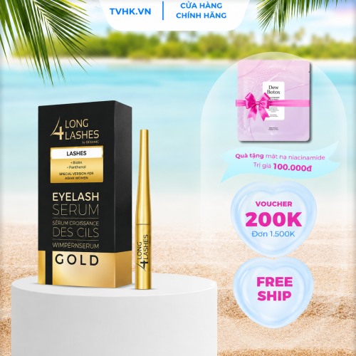 Serum Dưỡng Mi Long4Lashes Gold 4ml (Phiên bản Prenium) – Kích Thích Mọc Mi Dài, Dày Và Chắc Khỏe