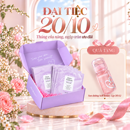 Hộp Mặt Nạ Ủ Trắng Self Beauty Glow Fig Gel (4 miếng) 