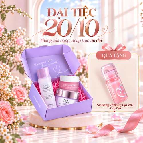 Combo Toner Self Beauty + Kem Dưỡng Ẩm Self Beauty + Ủ Môi Self Beauty