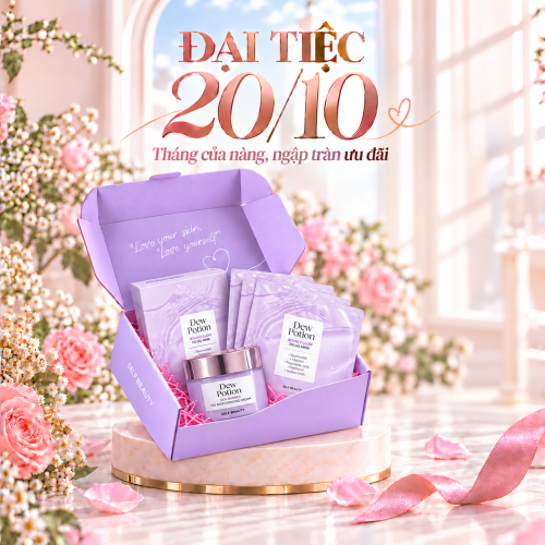 Combo Kem Dưỡng Ẩm Self Beauty + 1 Hộp Mặt Nạ Ủ Trắng Self Beauty Glow Fig Gel (4 miếng)
