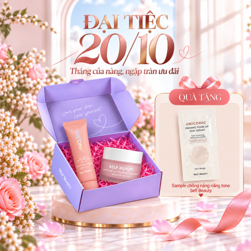 Combo Ủ Môi Self Beauty + Son Dưỡng Dạng Tuýp Cam Self Beauty - Rose hip & Collagen