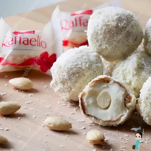 Kẹo Dừa Raffaello Nga 300 Gam 29 Viên Hộp Nơ Đỏ