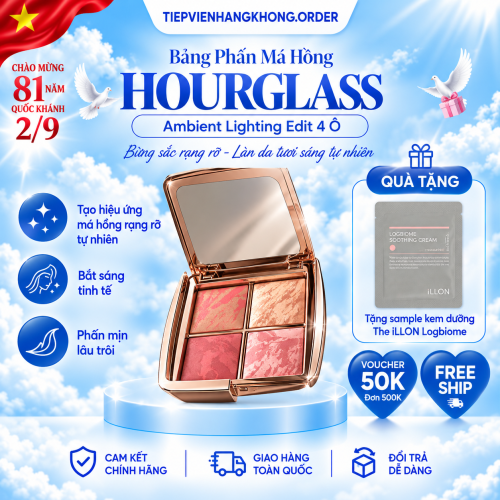 Bảng Phấn Má Hồng Hourglass Ambient Lighting Edit Flushed Edit 4 Ô