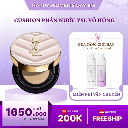 Cushion YSL Cao Cấp Phiên Bản Vỏ Hồng