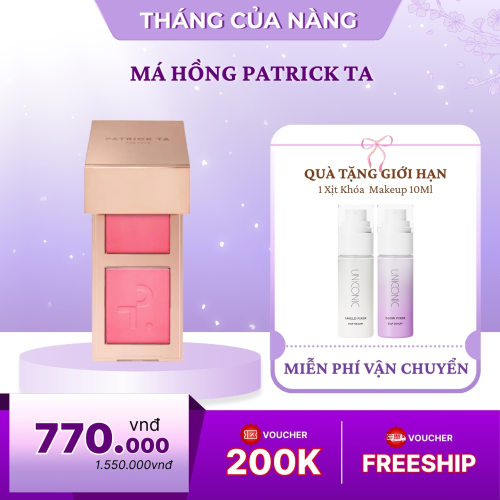 Phấn Má Hồng Patrick Ta 2in1 Double-Take Cream And Power Blush Duo