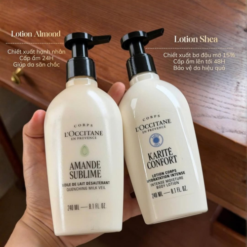 Sữa Dưỡng Thể L'Occitane Moisturizing And Smoothing Almond Milk Veil