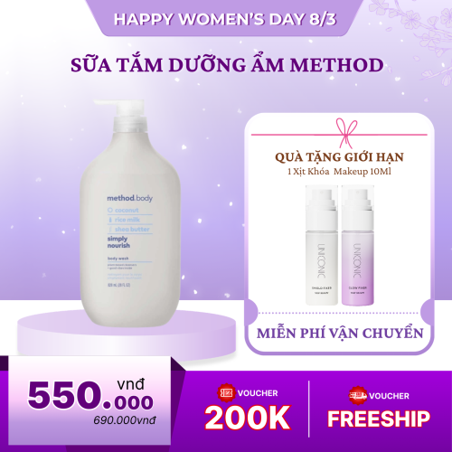 Sữa Tắm Dưỡng Ẩm Method Simply Nourish 828Ml