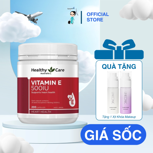 Viên Uống Vitamin E Healthy Care 500 IU 200 Viên