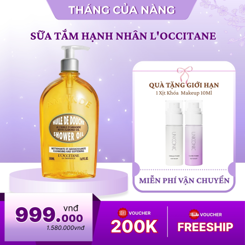 Sữa Tắm Hạnh Nhân L'Occitane  Almond Shower Oil 500ml