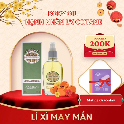 Body Oil Hạnh Nhân L'Occitane Almond Supple Skin Oil