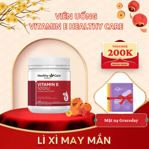 Viên Uống Vitamin E Healthy Care 500 IU 200 Viên