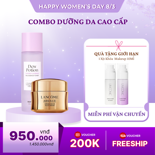 Combo Dưỡng Da Cao Cấp Tặng 1 Mặt Nạ