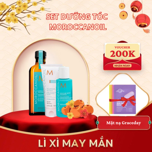 Set Dưỡng Tóc Moroccanoil Serum + Gội Xả Dưỡng Ẩm HYADRATION