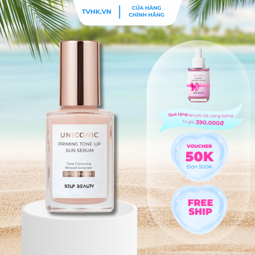 Serum chống nắng 3in1 (Nâng tone, dưỡng sáng, bảo vệ da toàn diện) - Tặng serum lót căng bóng Self Beauty