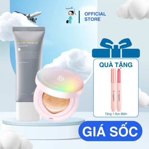 Combo Makeup Kiềm Dầu Tặng 1 Son Bấm