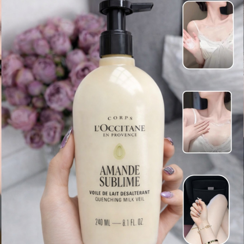 Sữa Dưỡng Thể L'Occitane Moisturizing And Smoothing Almond Milk Veil