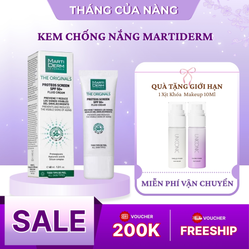 Kem Chống Nắng MartiDerm Màu Xanh 40ML