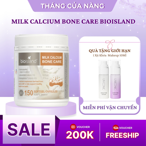 Milk Calcium Bone Care Bioisland 150 Viên Cho Người Lớn