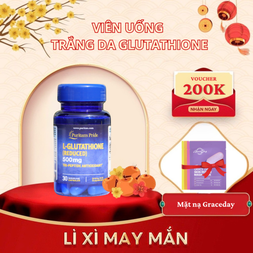 Viên Uống Trắng Da Puritan's Pride L-Glutathione 500mg