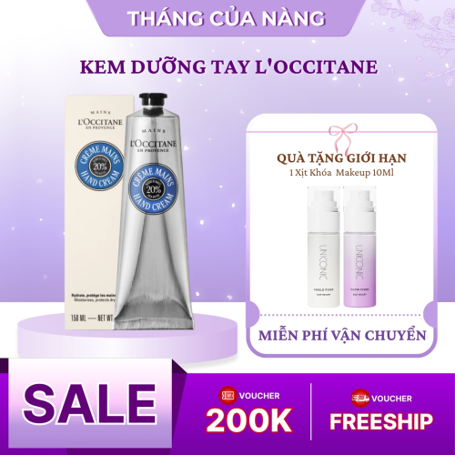 Kem Dưỡng Tay L'Occitane Shea Butter Hand Cream 150ML