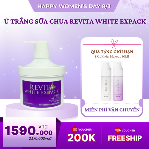Ủ Dưỡng Trắng Sữa Chua Revita White Expack Tím 500G 