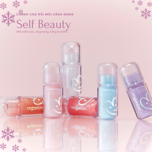 Box Quà Giáng Sinh Self Beauty 1 Son Bấm + 1 Son Oil
